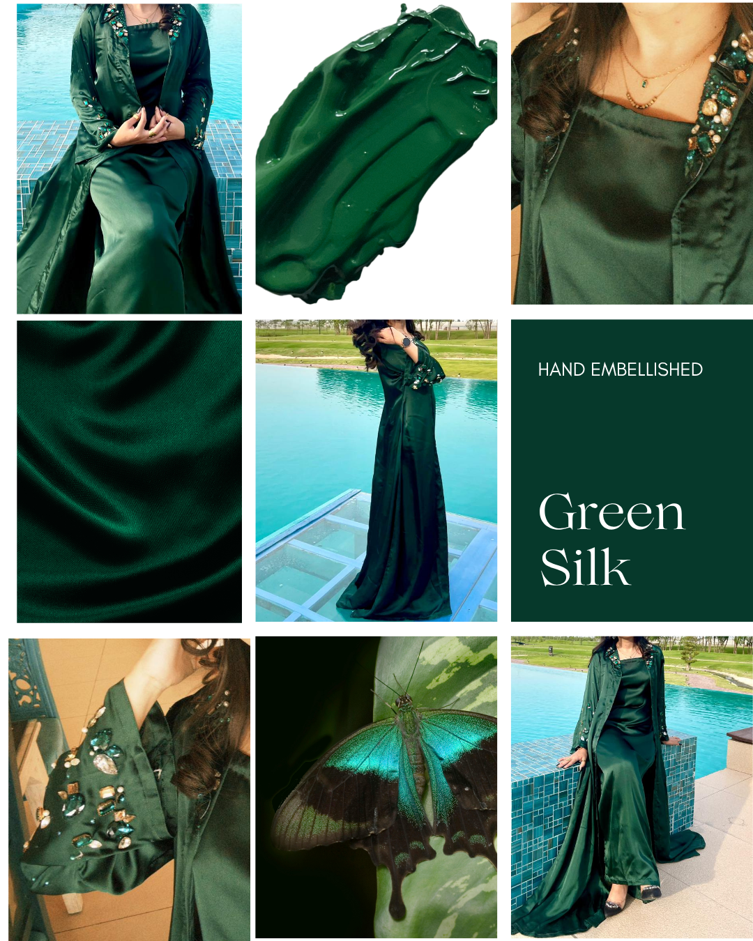 Silk Two Piece Dress for Women  Handmade Luxury Outfit