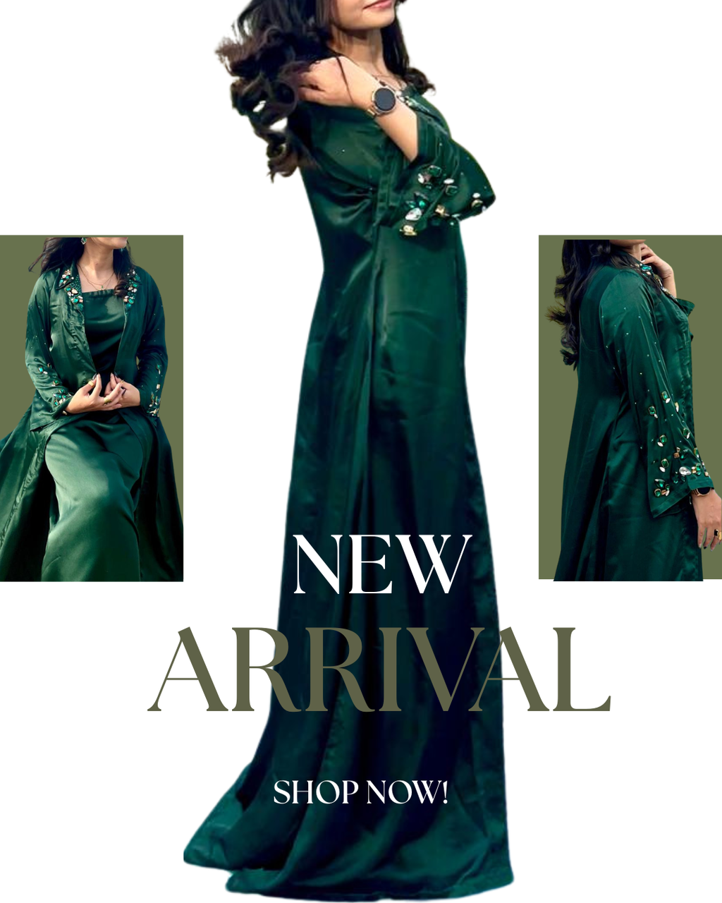Silk Two Piece Dress for Women  Handmade Luxury Outfit